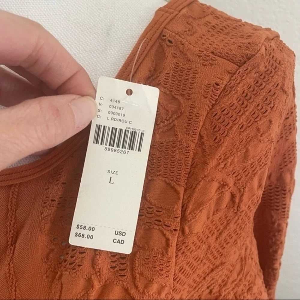 Anthropologie‎ seamless long sleeve layering top size L